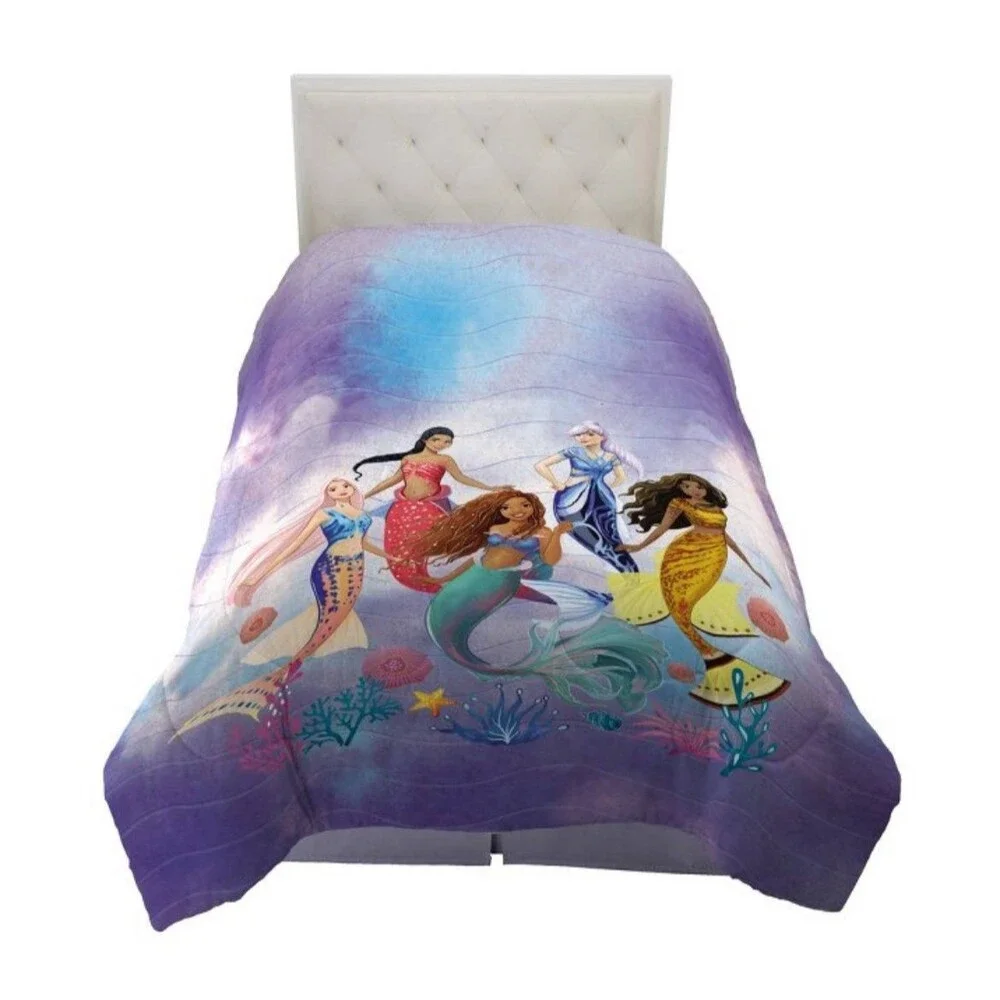 Disney The Little Mermaid Kids' live action girls comforter  twin seashells